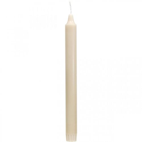 Floristik24 PURE vokslys pindelys creme Sahara 250/23mm naturlig voks 4 stk.
