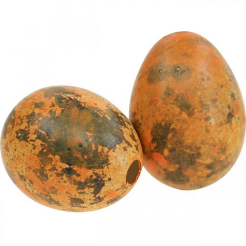 Artikel Vagtelæg dekoration blæst æg orange abrikos 3cm 50 stk