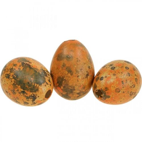 Vagtelæg Deco Blown Eggs Orange Abrikos 3cm 50p