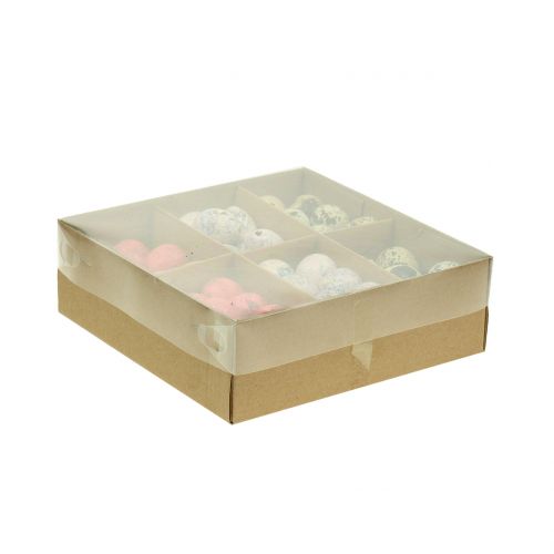 Floristik24 Vagtelæg sortiment pink, pink, natur 3cm 62stk