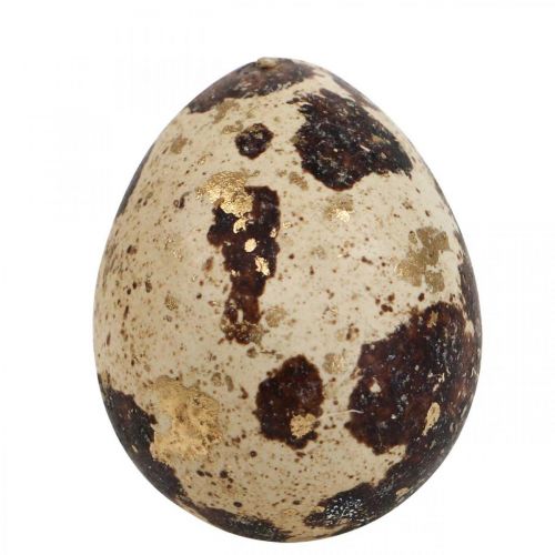 Floristik24 Vagtelæg Deco Blown Eggs Natur/Guld 3cm 12stk