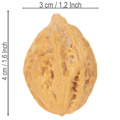 Valnødder, et naturprodukt til borddekoration og gør-det-selv-projekter. Naturlige valnødder, 4-5 cm, 300 g. | Floristik24.dk
