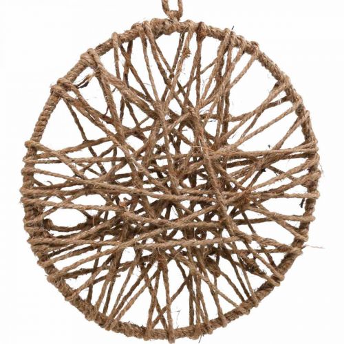 Floristik24 Vægdekoration boho stil, dekorativt ring jutebånd Ø23cm 5 stk