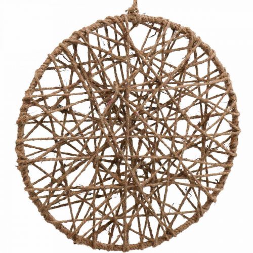 Floristik24 Vægdekoration boho stil, dekorativt ring jutebånd Ø28,5cm 4stk