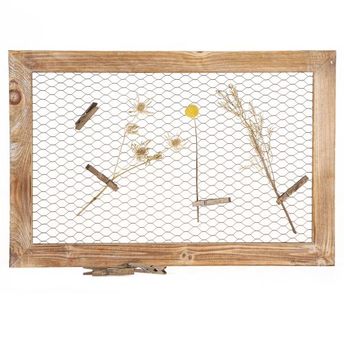 Floristik24 Vægdekoration Træ Metal Rustik Dekoration Brun 40x60cm