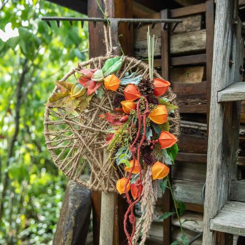 Floristik24 Vægdekoration boho stil, dekorativt ring jutebånd Ø28,5cm 4stk