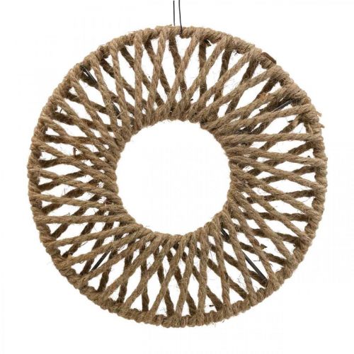 Floristik24 Vægdekoration boho stil, dekorativt ring jutebånd Ø28cm