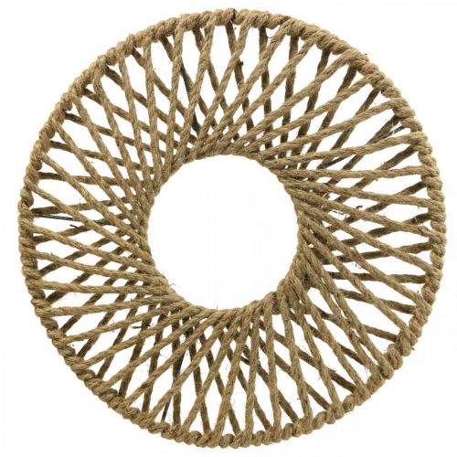 Floristik24 Vægdekoration Boho stil, dekorativt jutebånd Ø38cm