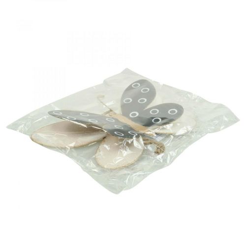 Artikel Wall Art Butterfly Deco Sort Hvidguld Metal 15cm