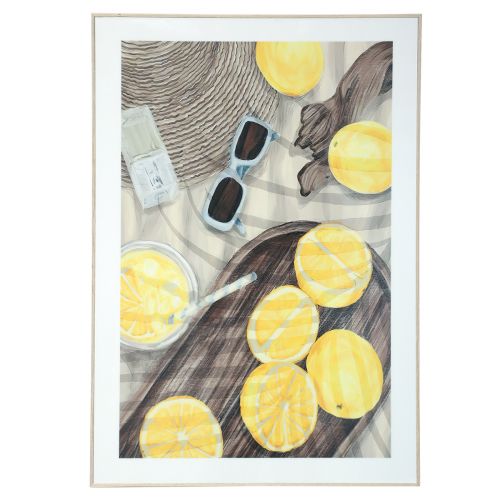 Floristik24 Vægdekoration sommerdekorationsbillede med citron limonade 40x60cm