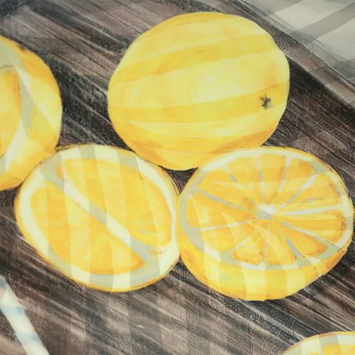 Artikel Vægdekoration sommerdekorationsbillede med citron limonade 40×60cm