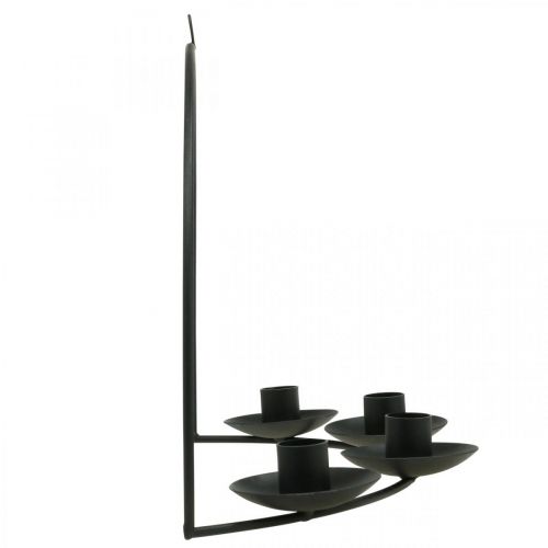Artikel Væg lysestage Sort Metal Stick Lysestage 35×24cm