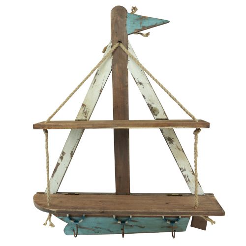 Artikel Væghylde skib maritim dekorativ trægarderobe 62×14cm H75cm