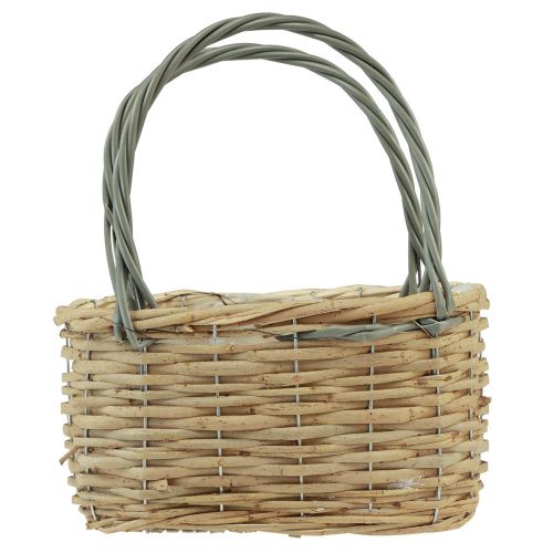 Artikel Flettet kurv plantepose kurv naturgrå 21x10x12cm