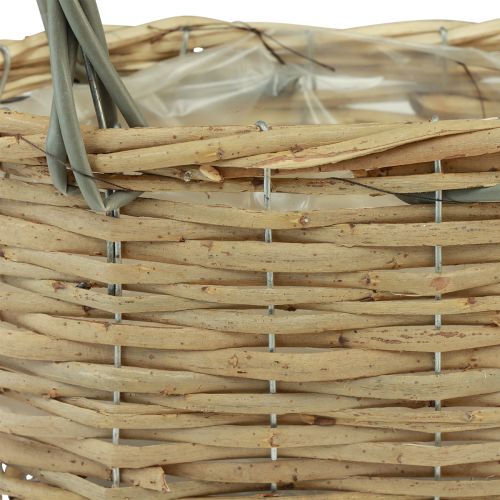 Floristik24 Flettet kurv plantepose kurv naturgrå 26,5x14x30cm