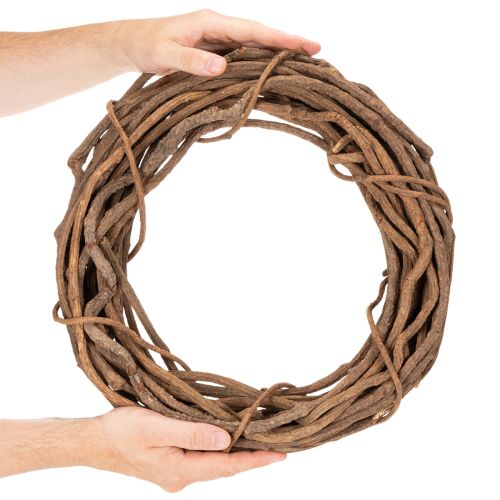 Naturlig pilekrans som hobbykrans til blomsterhandel, 40 cm | Floristik24.dk