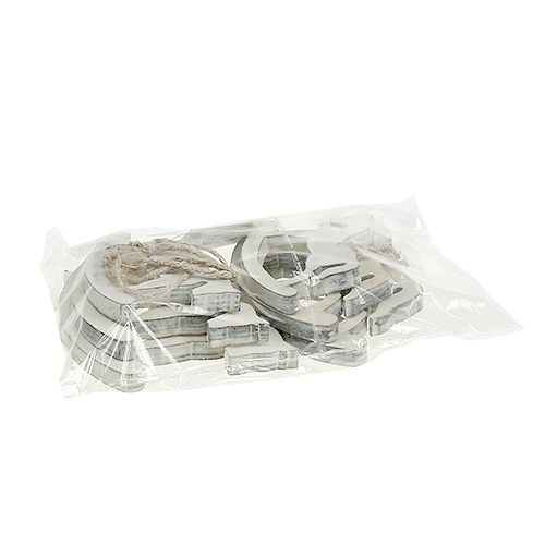 Floristik24 Julepynt gyngehest hvidvasket 12cm 6stk