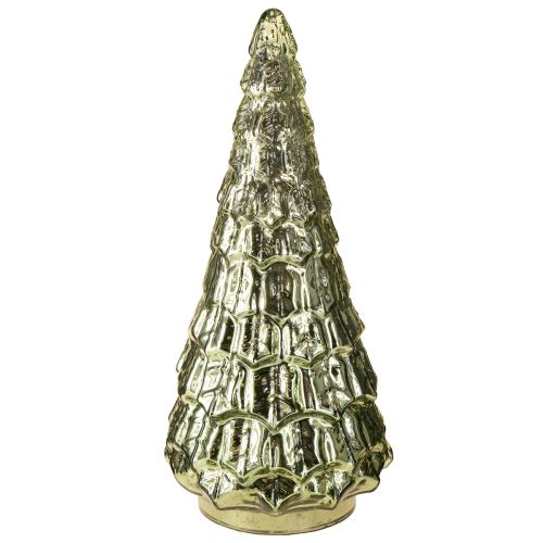 Floristik24 Juletræ med LED-belysning vintage grøn guld 38cm