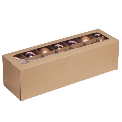 Artikel Juletræskugler af glas pink abrikos Ø6cm 24 stk