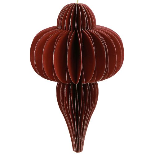 Artikel Juletræspynt lavet af papir Bordeaux 20cm 2stk