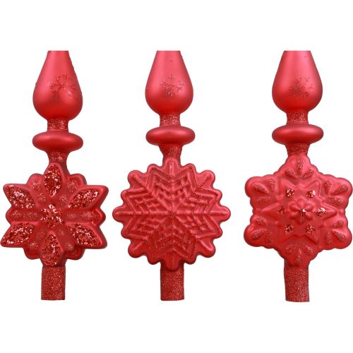 Artikel Juletræstopper rød juletræstopper glas H34cm 1 stk