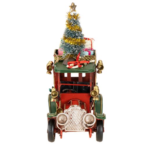 Artikel Juledekoration bil Julebil vintage rød 15×7×16 cm