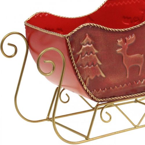 Floristik24 Juledekoration deco kane jule kane rød/guld 30×12,5×20cm