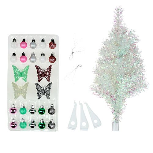 Floristik24 Juledekoration mini træ farverig 43cm