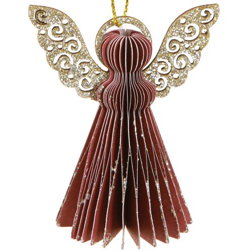 Artikel Julepynt papir træpynt Bordeaux 6cm 12 stk