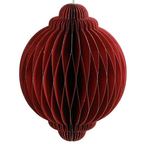 Artikel Julepynt papir Juletræspynt Bordeaux H20cm