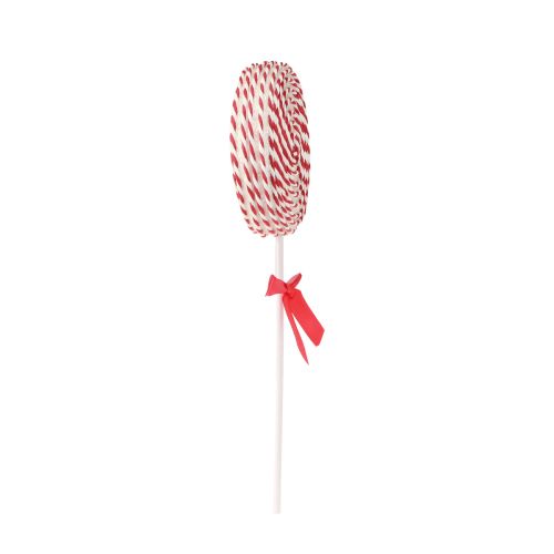Artikel Julepynt Rød Hvid Lolly Skum slikkepind H36cm 2stk