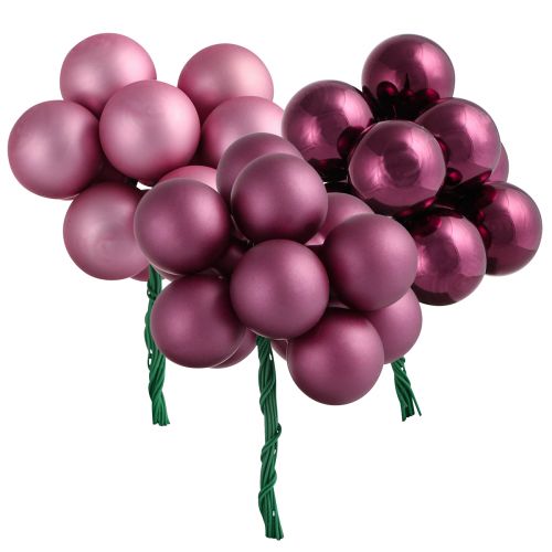 Floristik24 Julepynt spejl bær pink bær Ø25mm 140 stk