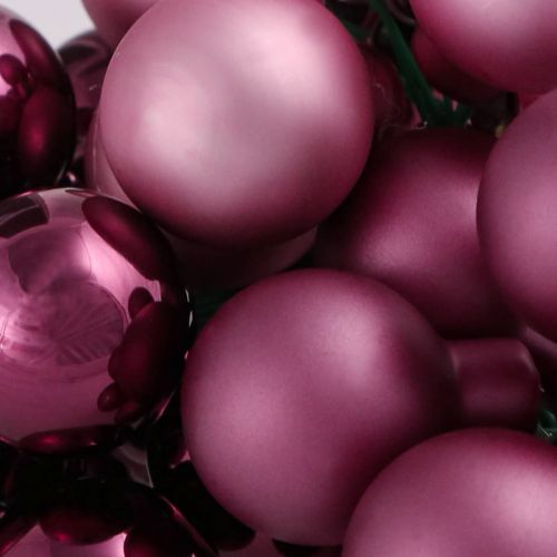 Floristik24 Julepynt spejl bær pink bær Ø25mm 140 stk