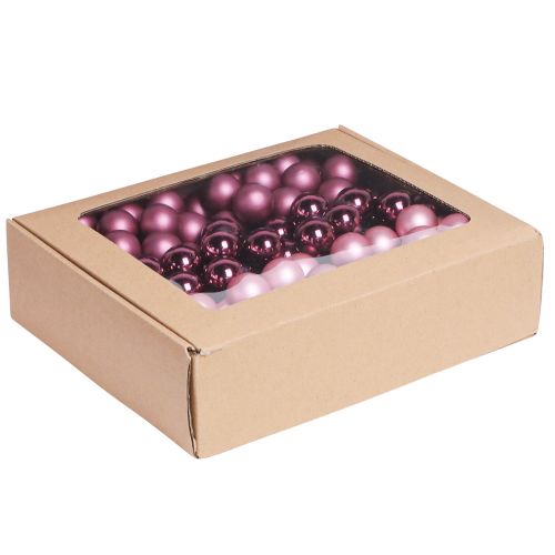 Floristik24 Julepynt spejl bær pink bær Ø25mm 140 stk