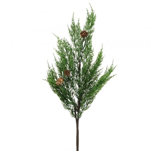 Floristik24 Cypresgrene kunstig julegren med kogler 78cm