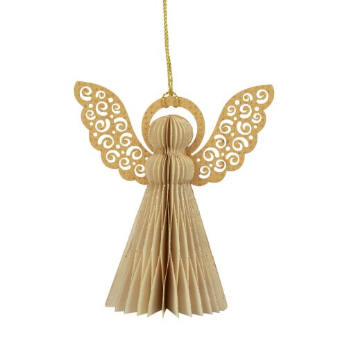 Artikel Papir engel juleengle dekoration papir creme H12cm 4 stk