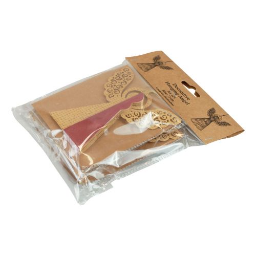 Artikel Papir engel juleengle dekoration vin rød pink H12cm 4stk