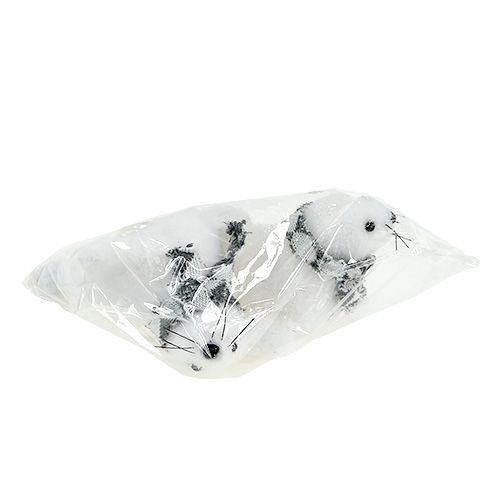 Floristik24 Julepynt forseglet hvid 15cm 2stk