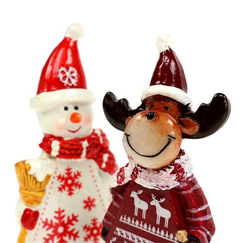 Floristik24 Julefigurer elg, snemand sort. 9 cm 2 stk