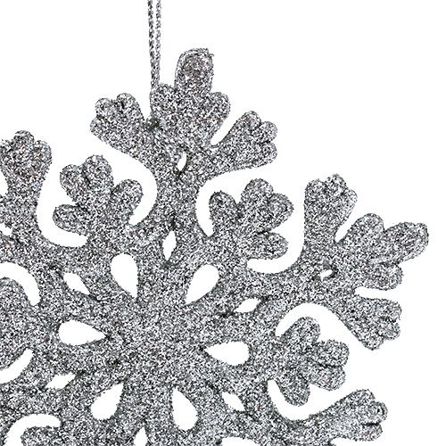 Floristik24 Julebøjle mix med glitter sølv 3 stk