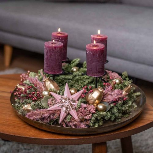 Floristik24 Julekrans grøn tørret blomsterkrans hørurt Ø34cm