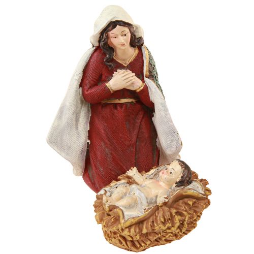 Artikel Julekrybbefigurer sæt håndmalet polyresin 8-20cm 8 stk