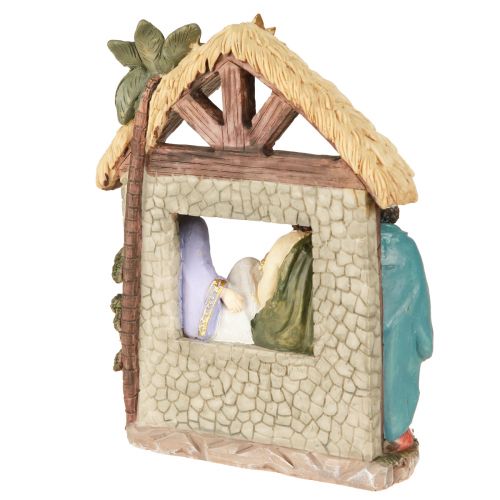 Artikel Julekrybbe med figurer Julekrybbe 15,5×7×20cm