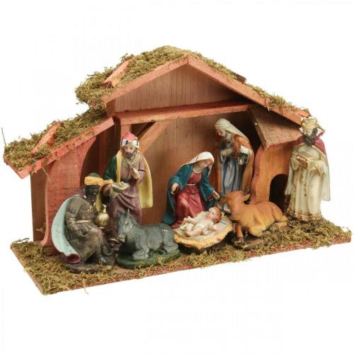 Floristik24.dk Julekrybbe med Krybbe Julepynt sæt 40×13×23,5cm - køb billigt online