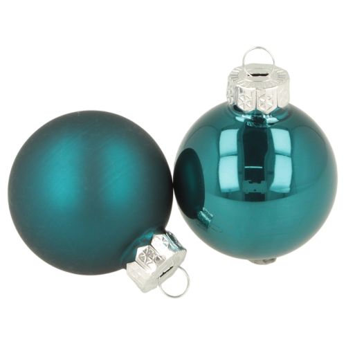 Julekugler, matte og blanke, små julepynter, 4 cm, 24 stk.