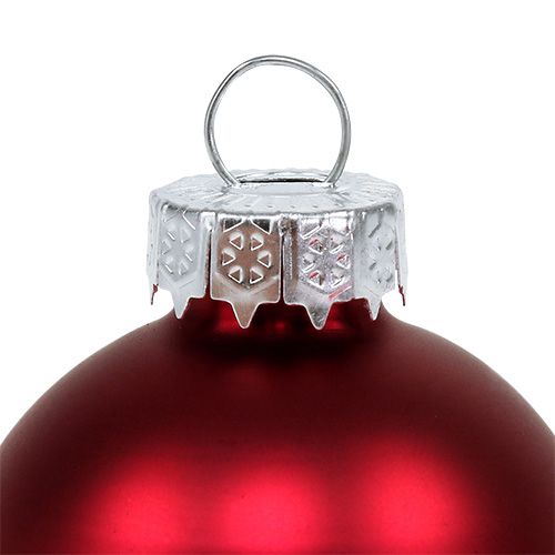 Floristik24 Julekugle Ø4cm rødglans/mat 24 stk