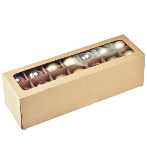 Floristik24 Julekugle trio guld &amp; rosé – elegant sæt med 3 med glans og stil 5 cm 24 stk.