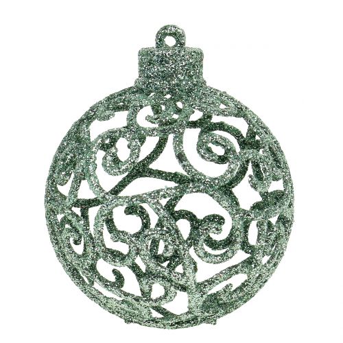 Floristik24 Julekugle lysegrøn Ø6cm 16 stk