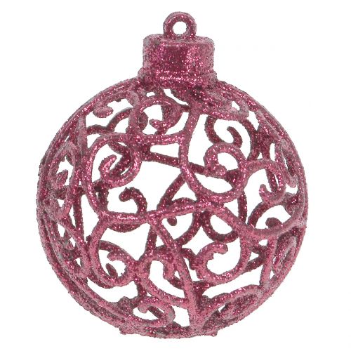 Floristik24 Julekugle pink Ø6cm 16 stk
