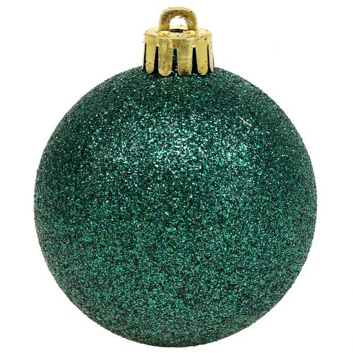 Floristik24 Julekugle smaragdgrøn blanding Ø6cm 10stk